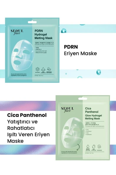 Dermal PDRN ve Cica Nemlendirici Yatıştırıcı Eriyen Maske Seti Kore Maske Seti 34 gr. ürün görseli 1