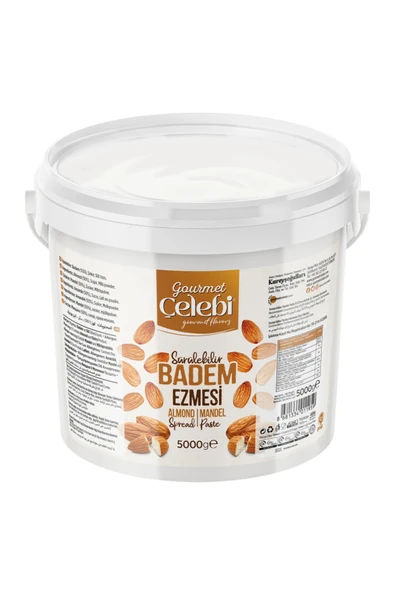 Gourmet Çelebi Sürülebilir Badem Ezmesi 5 Kg - Kahvaltılık Profesyonel Kullanım Pasta & Waffle & Krep Dolgu ürün görseli 1