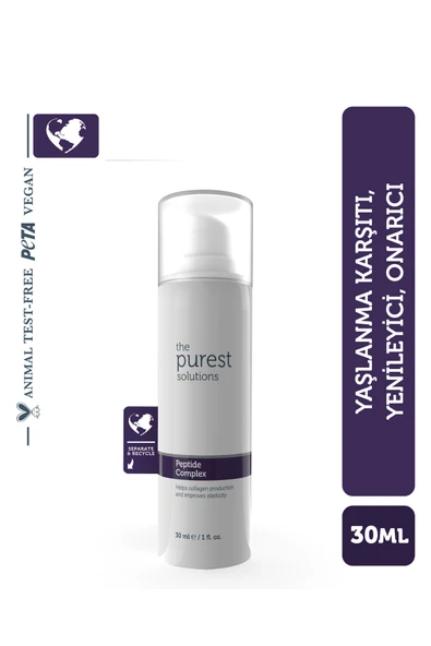 THE PUREST SOLUTİONS Cilt Yenileyici Ve Yaşlanma Karşıtı, Onarıcı Peptit Cilt Bakım Serumu 30 ml (PEPTİDE COMPLEX) ürün görseli 1