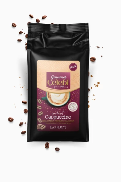 Gourmet Çelebi Cappuccino 1 Kg - %100 Arabica Premium Bol Köpüklü Yumuşak İçim Pratik Toz İçecek ürün görseli 1