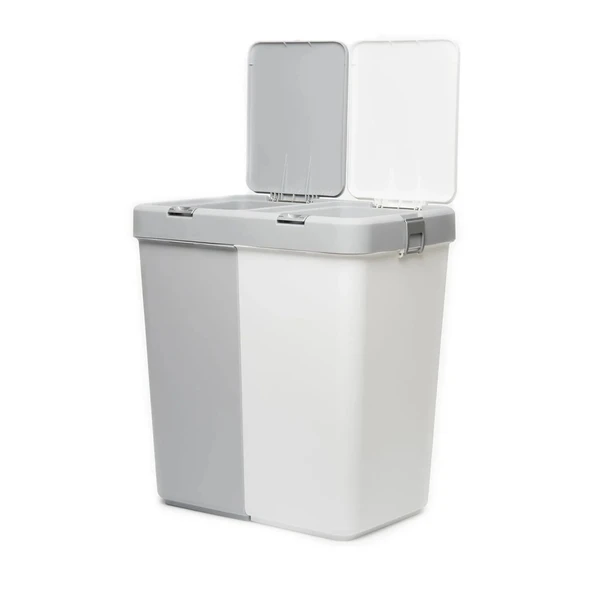 Motek Çok Amaçlı Çift Bölmeli 80 Litre Çamaşır Kirli Sepeti ürün görseli 1