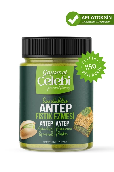 Gourmet Çelebi Antep Fıstık Ezmesi 320 Gr. - Gerçek Antep Fıstığı Ezmesi ürün görseli 1