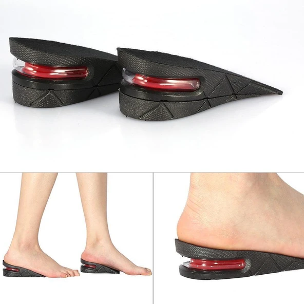 3B Trend 2 Çift 5 Cm Gizli Topuk Hava Yastıklı Boy Uzatıcı Tabanlık Uzatan Taban ürün görseli 1