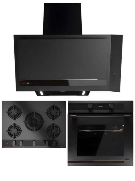 Teka Infinity G1 Edition Siyah Ankastre Set (GBC 75-G1 GB Ocak + HLB 85-G1 P BM Fırın + DVI 88-G1 EOS BM Davlumbaz) ürün görseli 1