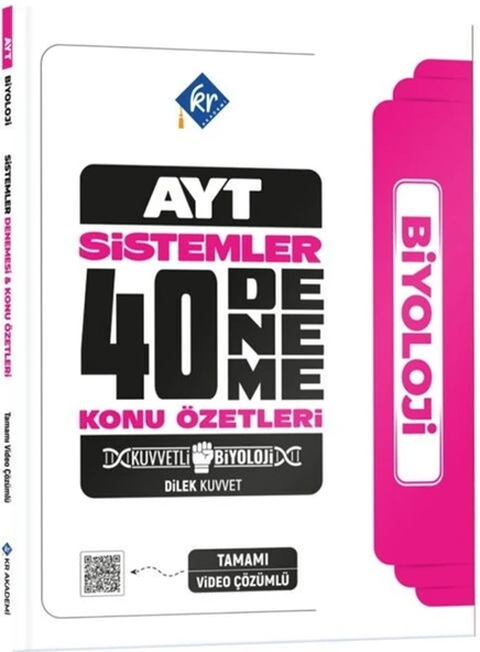 Dilek Hoca Kuvvetli Biyoloji AYT Biyoloji Sistemler 40 Deneme Konu Özetleri KR Akademi ürün görseli 1
