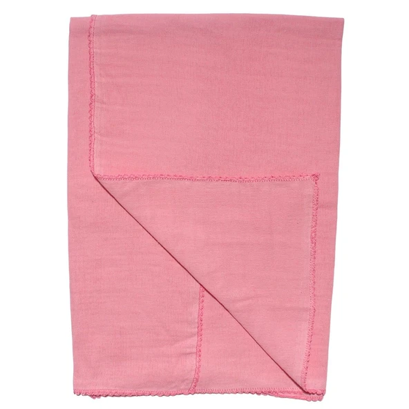 Pembe Çift Kat Müslin Battaniye 80x90 cm - Resim 2