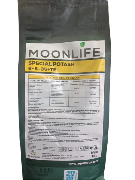 Moonlife Special Potash 6-5-35+TE 1kg - Resim 2