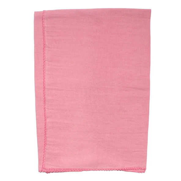 Pembe Çift Kat Müslin Battaniye 80x90 cm ürün görseli 1