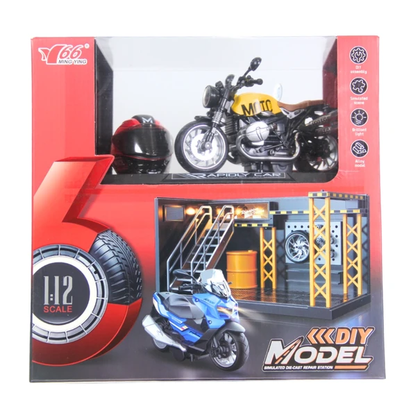 1/12 Motosiklet Latte PB 3R Sesli ve Işıklı ürün görseli 1