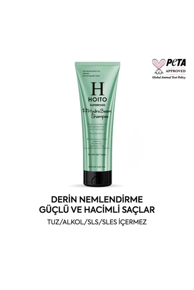 HOİTO Yoğun Nemlendirme ve Parlaklık Hızlı Uzama Tuz SLS Sles İçermeyen Saç Bakım Şampuanı 250ml ürün görseli 1