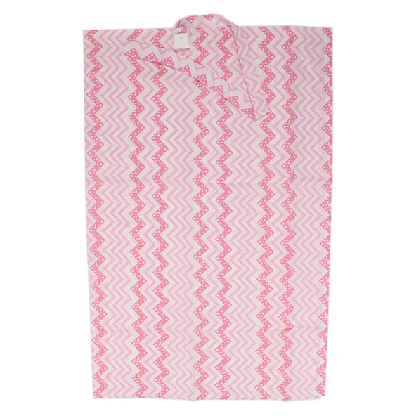 Pembe Fuşya Bulut Zikzak Desenli Emzirme Önlüğü ürün görseli 1