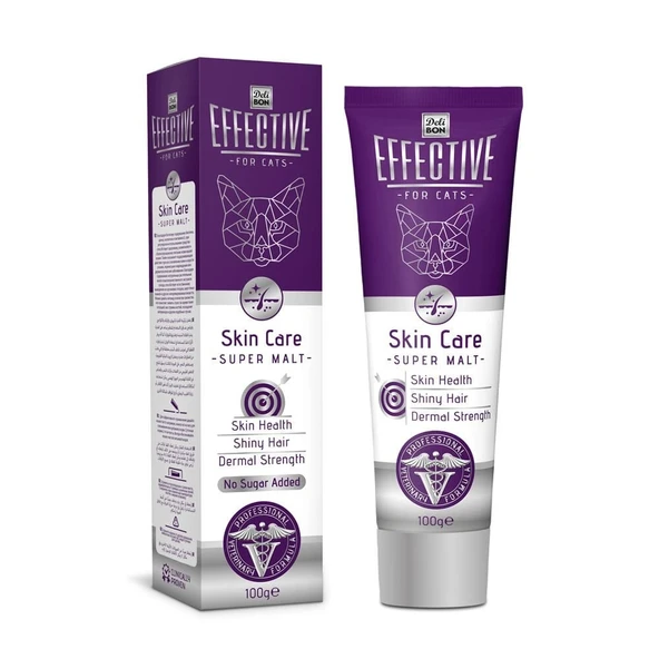 Delibon Effective Skin Care Malt Katkılı Deri ve Tüy Sağlığı Kedi Macunu 100 Gr ürün görseli 1