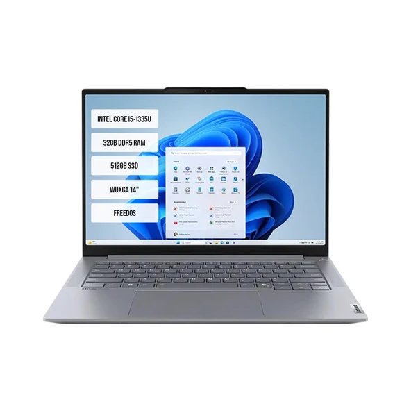 ThinkBook 14 G6 21KG00Y5TR I5-1335U 32Gb Ram 512Gb Ssd 14" WUXGA IPS FreeDos Dizüstü Bilgisayar ürün görseli 1