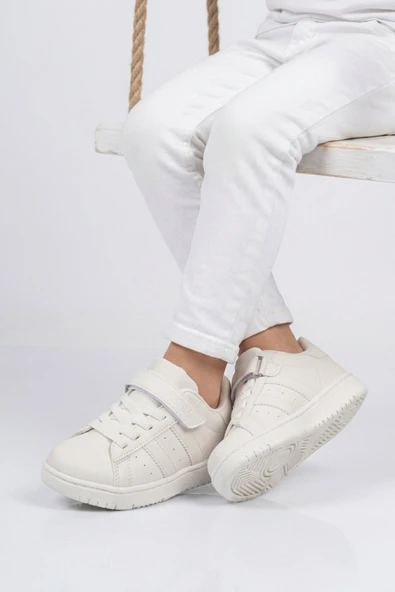 Cool Beyaz Cırtlı Hafif Erkek Çocuk Sneaker Cooper F ürün görseli 1