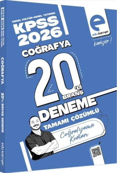 2026 KPSS Coğrafya 20 li Branş Deneme Coğrafyanın Kodları Edu Kariyer ürün görseli 1
