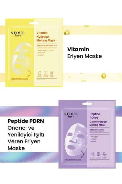 Dermal Vitamin ve Peptid Canlandırıcı Onarıcı Eriyen Maske Seti Kore Maske Seti 34 gr. ürün görseli 1