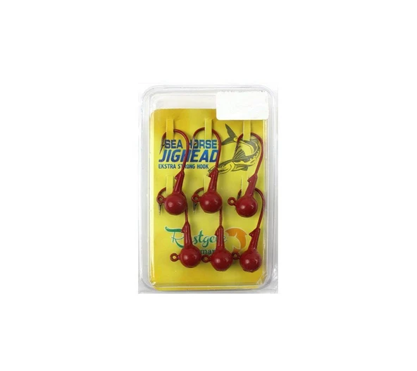 Sea Horse Jighead 3/0 7 Gr 1938 Bln Kırmızı 6 Pcs ürün görseli 1