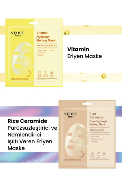 Dermal Vitamin ve Pirinç Canlandırıcı Pürüzsüzleştirici Eriyen Maske Seti Kore Maske Seti 34 gr. ürün görseli 1