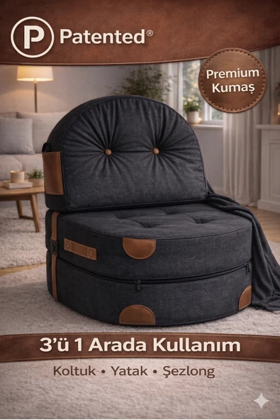 VİSCOLOG Comfy Yeni nesil bohem tekli koltuk, yataklı katlanır berjer,yer yatağı, modüler yapı ürün görseli 1