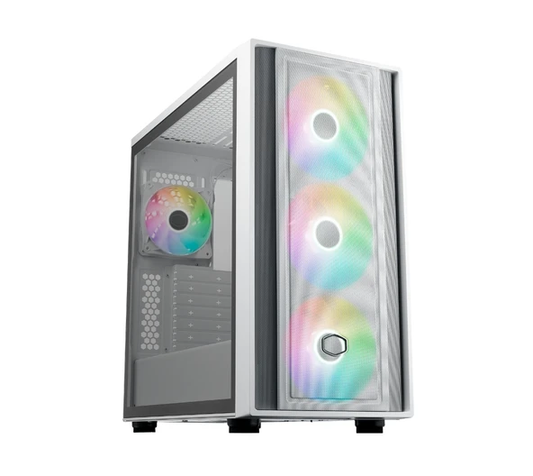 Cooler Master MasterBox 600 MB600-WGNN-S00 ARGB Fanlı Beyaz E-ATX Bilgisayar Kasası ürün görseli 1