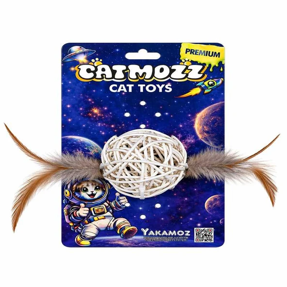 Catmozz Premium Doğal Bambu Top Oyuncak ürün görseli 1