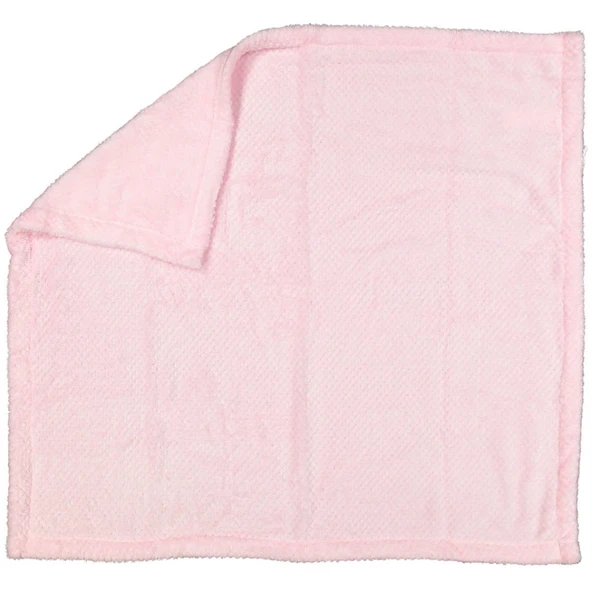 Kız Bebek Pembe Angora Peluş Battaniye 90x95 ürün görseli 1