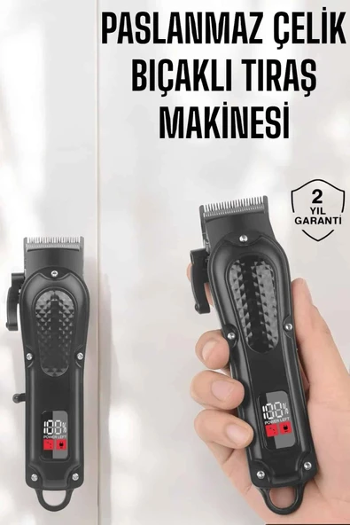 Sıfır Tıraş Makinesi Dijital Göstergeli Paslanmaz Çelik Bıçaklı Taşınabilir ürün görseli 1