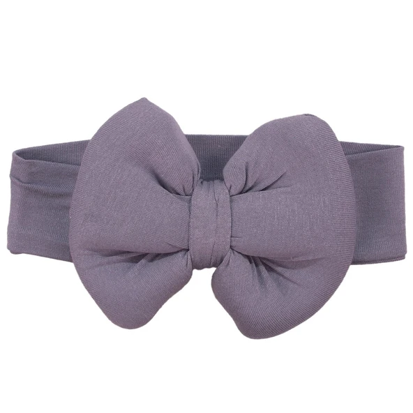 Kız Bebek Büyük Fiyonklu Mor Bandana ürün görseli 1