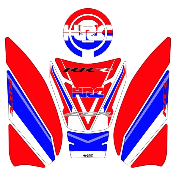 Grippatch Honda CBR1000RR (2025) Uyumlu 13 Parça Tank Pad Seti GC97 ürün görseli 1