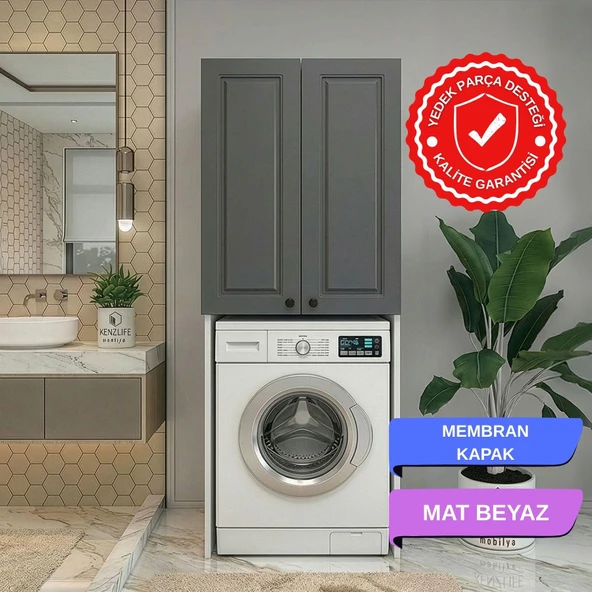 Kenzlife membran çamaşır-kurutma-bulaşık makinesi dolabı mahidevran gribyz çerçeve 180*70*60 mebran kapak suntalam gövde ürün görseli 1