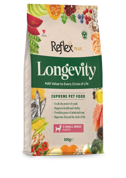 Reflex Plus Longevity Puppy Hipoalerjenik Balıklı Çok Küçük Irk Yavru Köpek Maması 900 Gr ürün görseli 1