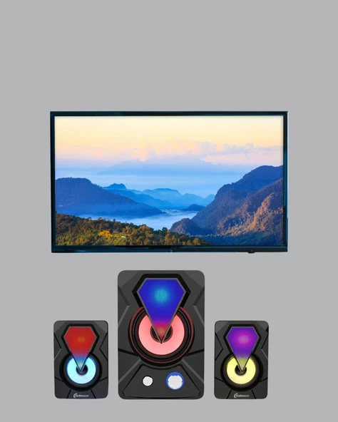 Renkli LED Işıklı Hoparlör - Resim 5