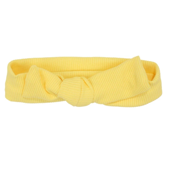 Kız Bebek Sarı Düğümlü Fitilli Bandana ürün görseli 1