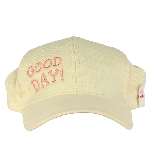 Kız Çocuk Sarı Good Day Nakışlı Yazılı Şapka 4-8 Yaş ürün görseli 1