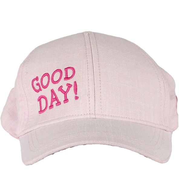 Kız Çocuk Pudra Good Day Nakışlı Yazılı Şapka 4-8 Yaş ürün görseli 1