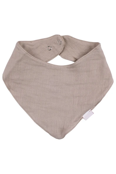Unisex Bej Üçgen Müslin Fular Önlük ürün görseli 1