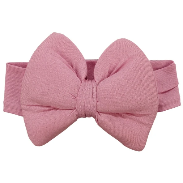 Kız Bebek Büyük Fiyonklu Pembe Bandana ürün görseli 1