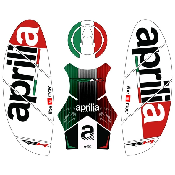 Grippatch Aprilia RSV4 (2024) Uyumlu 14 Parça Tank Pad Seti GC46-1 ürün görseli 1