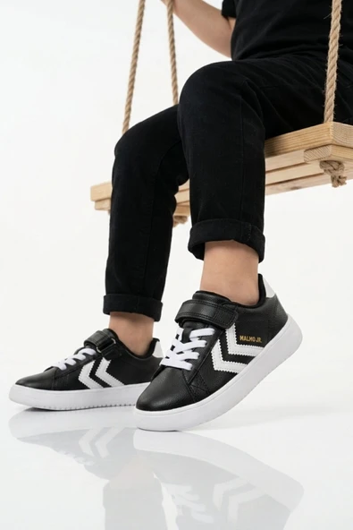 Hummel Siyah Cırtlı Hafif Cilt Unisex Çocuk Spor Ayakkabı 900869 Hml Malmo Jr ürün görseli 1