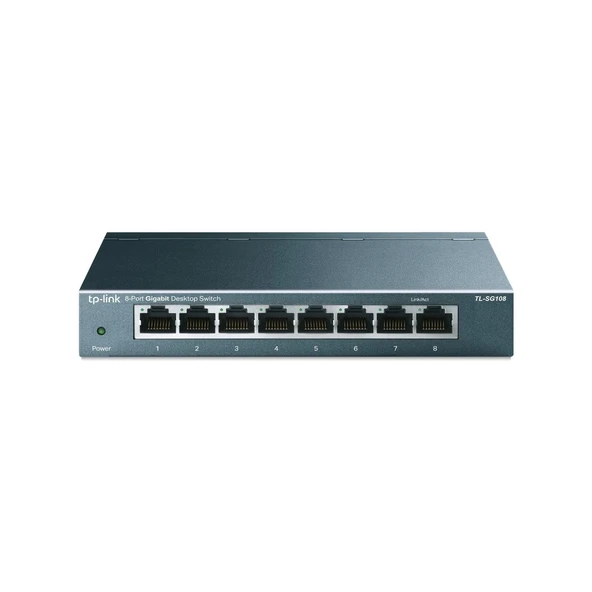 TL-SG108 8 Port 10-100-1000 Mbps Switch Çelik Kasa ürün görseli 1