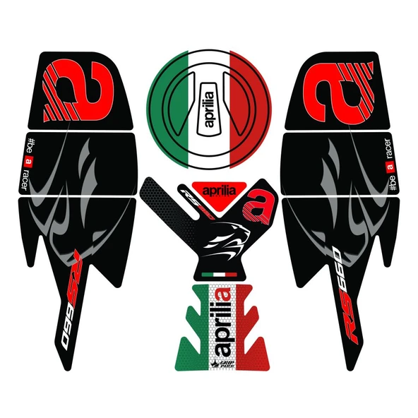 Grippatch Aprilia RS 660 (2025) Uyumlu 13 Parça Tank Pad Seti GC61-2 ürün görseli 1