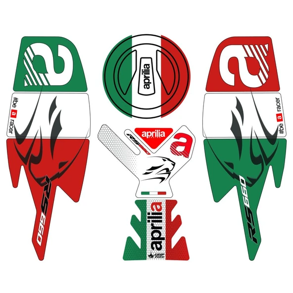 Grippatch Aprilia RS 660 (2025) Uyumlu 13 Parça Tank Pad Seti GC61-3 ürün görseli 1