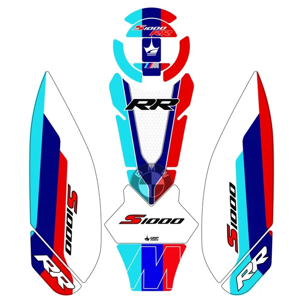 Grippatch BMW S1000RR (2023-2025) Uyumlu 13 Parça Tank Pad Seti GC43-3 ürün görseli 1