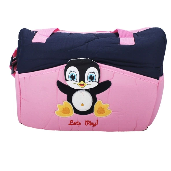 Penguen Kabartmalı Bebek Çantası Pembe ürün görseli 1