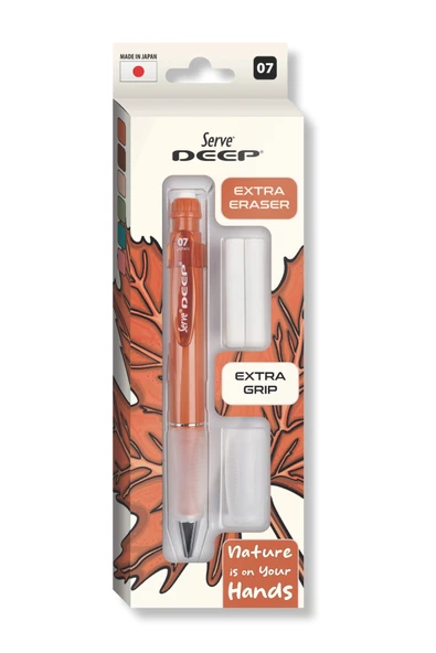 Deep Versatil Kalem 07mm- Toprak Tonları - Yedekli Set (Grip ve Silgi) ürün görseli 1