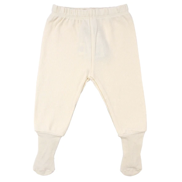 Unisex Ekru Fitilli Çoraplı Tek Alt Pantolon ürün görseli 1