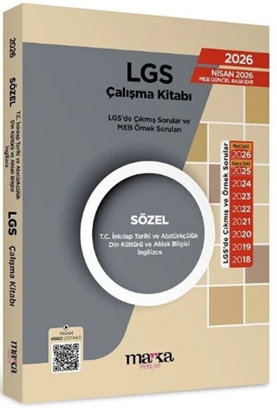 2026 LGS Sözel T.C. İnkılap Tarihi ve Atatürkçülük-Din Kültürü ve Ahlak Bilgisi-İngilizce Çıkmış Sorular Marka ürün görseli 1