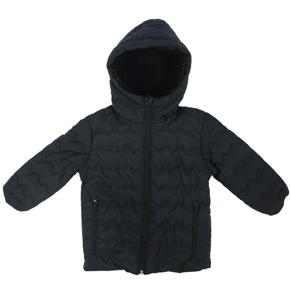 Unisex Lacivert İçi Peluş Kapitoneli Mont ürün görseli 1