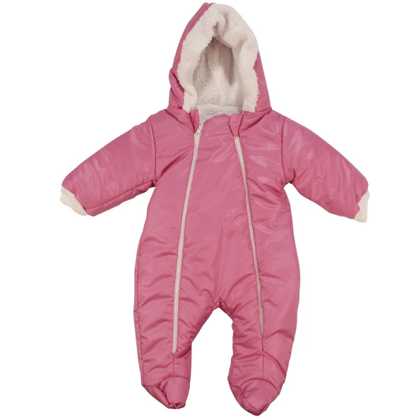 Kız Bebek Pembe Çift Fermuarlı İçi Peluş Patikli Kozmonot ürün görseli 1