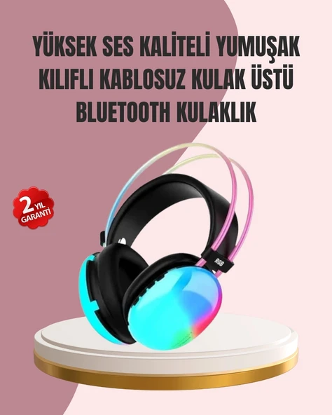 Düşük Gecikmeli Bluetooth 5.3  Kulaklık – RGB Işıklı ürün görseli 1